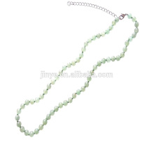Einfache Designs Minimal grün Naturstein Perlen Halskette